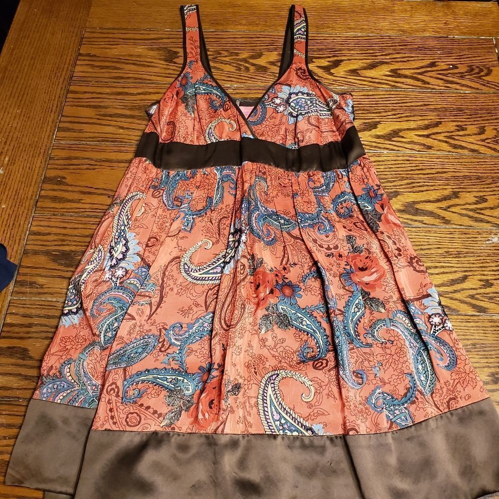 Johnny Was boho paisley silk dress